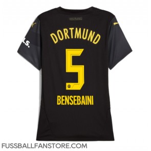 Borussia Dortmund Ramy Bensebaini #5 Replik Auswärtstrikot Damen 2024-25 Kurzarm